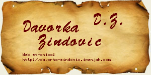 Davorka Zindović vizit kartica
